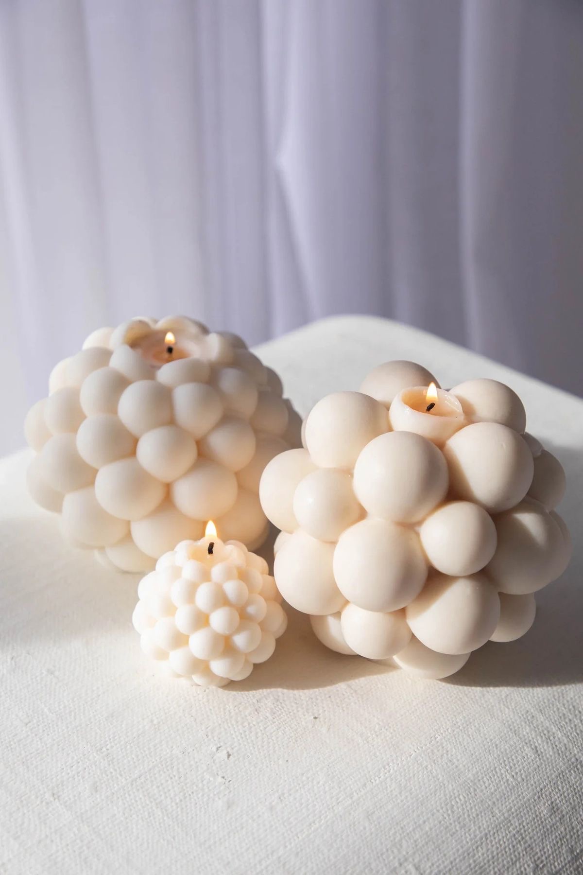 Bubble Cluster Candle — An organic cluster of softly rounded forms.