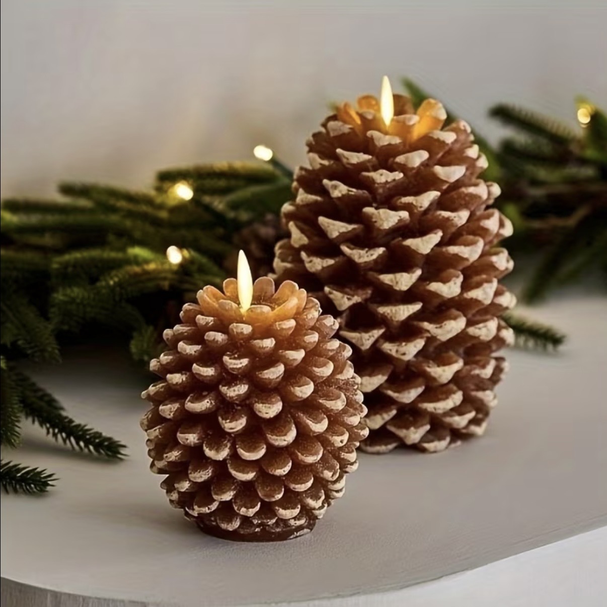 Pinecone Candles