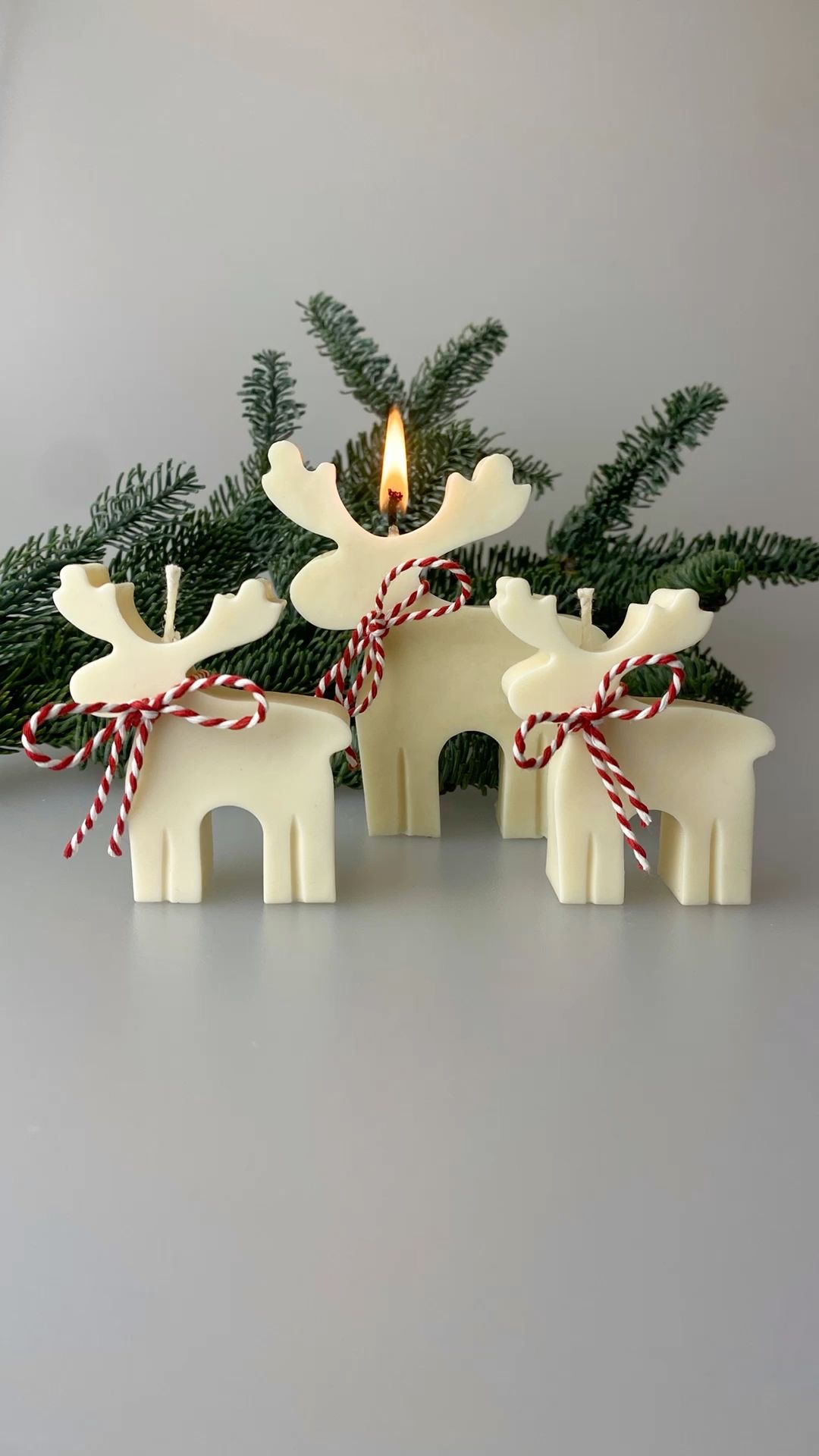 Reindeer Silhouette Candles