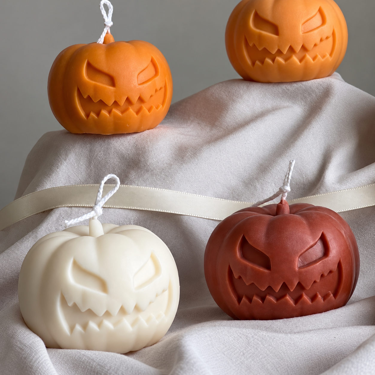 Jack-o'-Lantern Pumpkin Candles