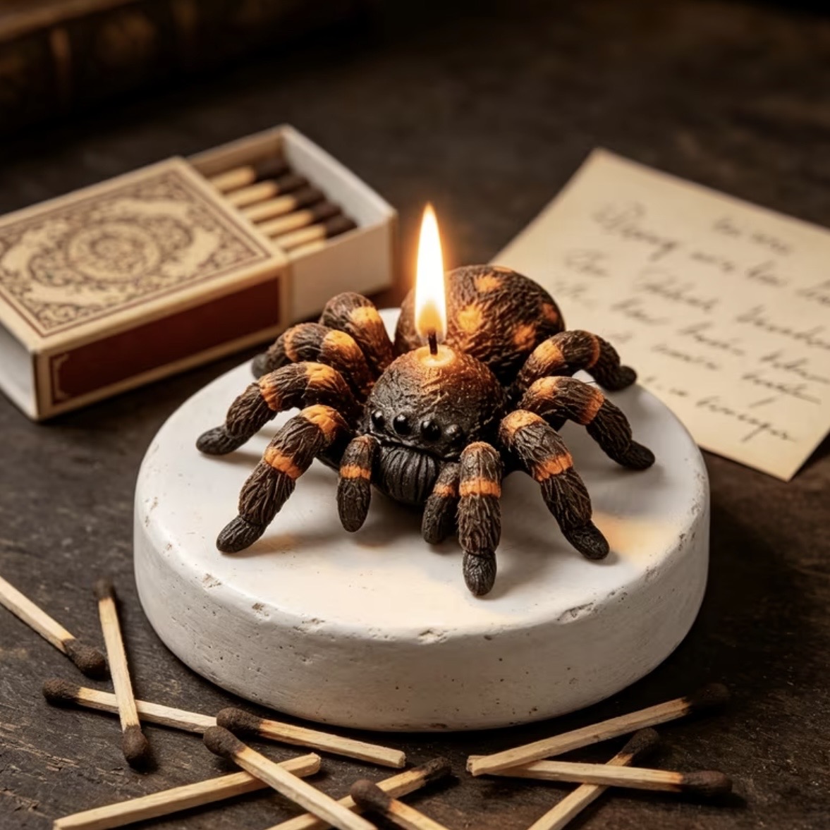 Halloween Spider Candle