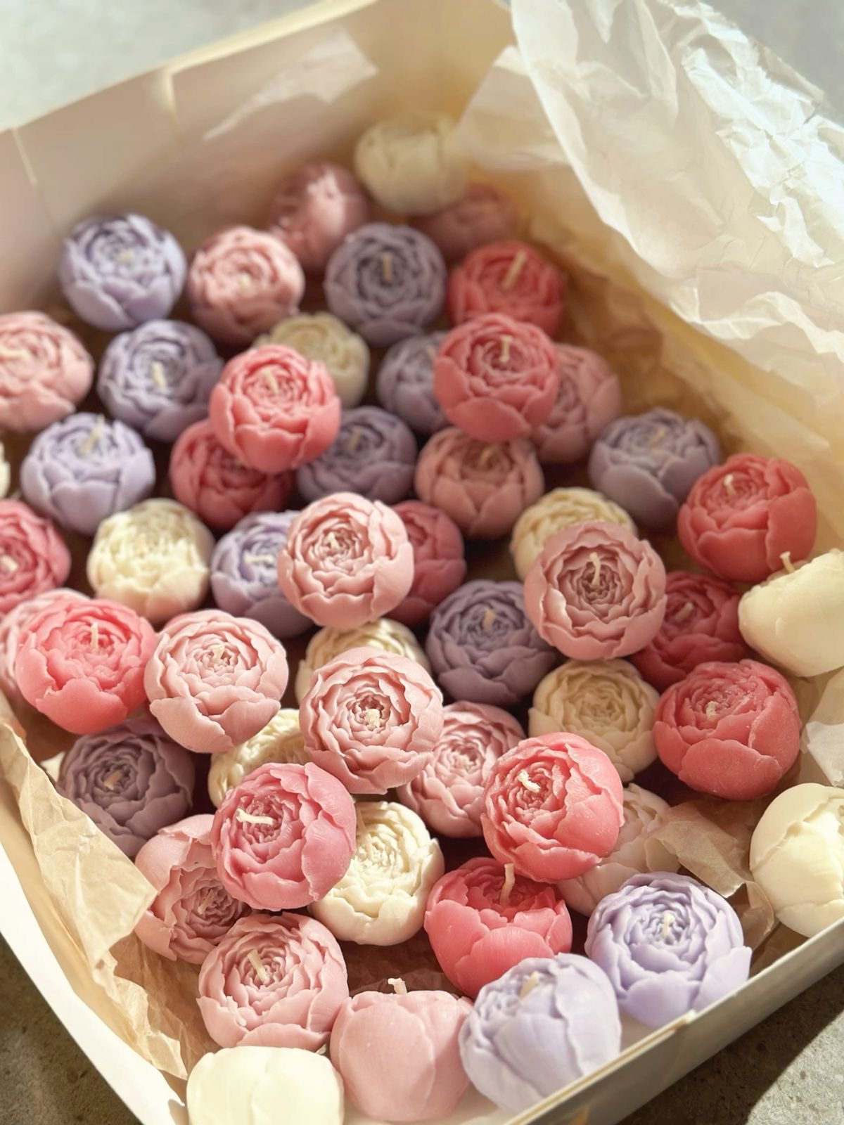 Peony Flower Candle — One perfect bloom.