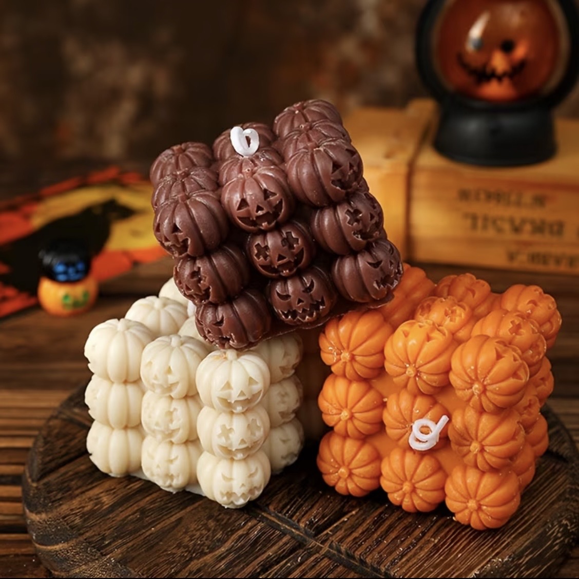 Pumpkin Bubble Cube Candles